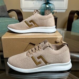 Bolt Lace Up By Rollie Sneaker Sz 41/ Sz10 in rose gold color